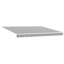 markise m. LED 400x300 cm automatisk betjening antracitgrå hvid