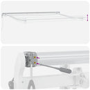 markise m. LED 400x300 cm automatisk betjening antracitgrå hvid