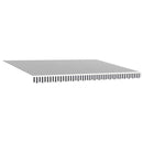 markise m. LED 450x300 cm automatisk betjening antracitgrå hvid