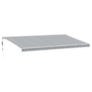 markise m. LED 600x300 cm automatisk betjening antracitgrå hvid