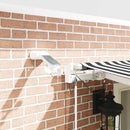 markise m. LED 600x300 cm automatisk betjening antracitgrå hvid
