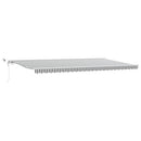 markise m. LED 600x300 cm automatisk betjening antracitgrå hvid