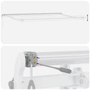 markise m. LED 600x300 cm automatisk betjening antracitgrå hvid