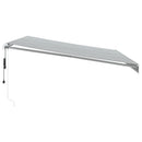 markise 450x350 cm automatisk betjening antracitgrå og hvid