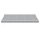markise m. LED 450x350 cm automatisk betjening antracitgrå hvid