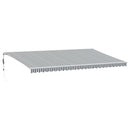 markise 600x350 cm automatisk betjening antracitgrå og hvid