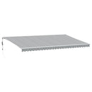 markise m. LED 600x350 cm automatisk betjening antracitgrå hvid