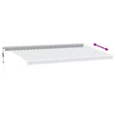 markise m. LED 600x350 cm automatisk betjening antracitgrå hvid