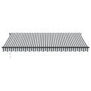 markise m. LED 450x350 cm automatisk betjening antracitgrå hvid