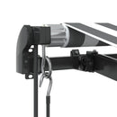 markise m. LED 450x350 cm automatisk betjening antracitgrå hvid