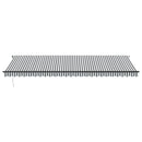 markise m. LED 600x350 cm automatisk betjening antracitgrå hvid