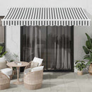 markise 350x250 cm manuel betjening antracitgrå og hvid