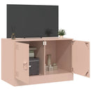 tv-bord 67x39x44 cm stål lyserød