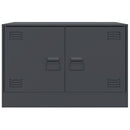tv-bord 67x39x44 cm stål antracitgrå