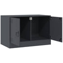 tv-bord 67x39x44 cm stål antracitgrå