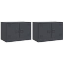 tv-borde 2 stk. 67x39x44 cm stål antracitgrå
