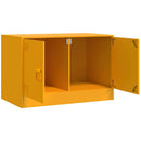 tv-bord 67x39x44 cm stål sennepsgul
