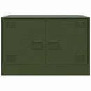 tv-borde 2 stk. 67x39x44 cm stål olivengrøn
