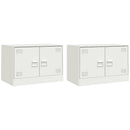 tv-borde 2 stk. 67x39x44 cm stål hvid
