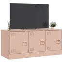 tv-bord 99x39x44 cm stål lyserød