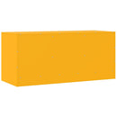 tv-bord 99x39x44 cm stål sennepsgul
