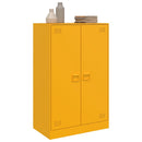 skab 67x39x107 cm stål sennepsgul