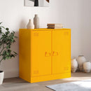 natbord 67x39x73 cm stål sennepsgul