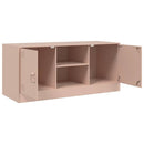 tv-bord 99x39x44 cm stål lyserød