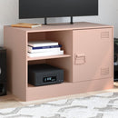 tv-bord 67x39x44 cm stål lyserød