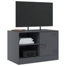 tv-bord 67x39x44 cm stål antracitgrå