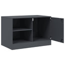 tv-bord 67x39x44 cm stål antracitgrå