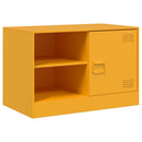 tv-borde 2 stk. 67x39x44 cm stål sennepsgul