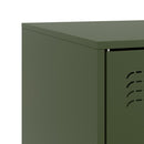 tv-bord 67x39x44 cm stål olivengrøn