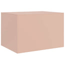 sofabord 67x50x44 cm stål lyserød