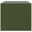 sofabord 67x50x44 cm stål olivengrøn