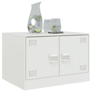 sofabord 67x50x44 cm stål hvid
