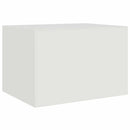 sofabord 67x50x44 cm stål hvid