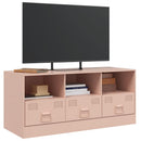 tv-bord 99x39x44 cm stål lyserød