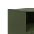 tv-bord 99x39x44 cm stål olivengrøn