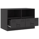 tv-bord 67x39x44 cm stål sort