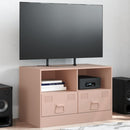 tv-bord 67x39x44 cm stål lyserød
