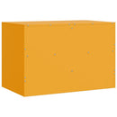 tv-bord 67x39x44 cm stål sennepsgul