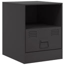 sengeborde 2 stk. 34,5x39x44 cm stål sort
