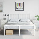 sengeborde 2 stk. 34,5x39x62 cm stål hvid