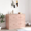 skænk 99x39x73 cm stål lyserød