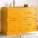 skænk 99x39x73 cm stål sennepsgul