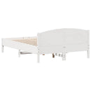 sengeramme uden madras 140x190 cm massivt fyrretræ hvid