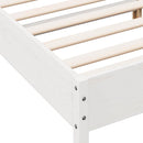 sengeramme uden madras 140x190 cm massivt fyrretræ hvid