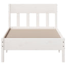 sengeramme uden madras 90x190 cm massivt fyrretræ hvid