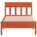 sengeramme uden madras 90x190 cm massivt fyrretræ gyldenbrun